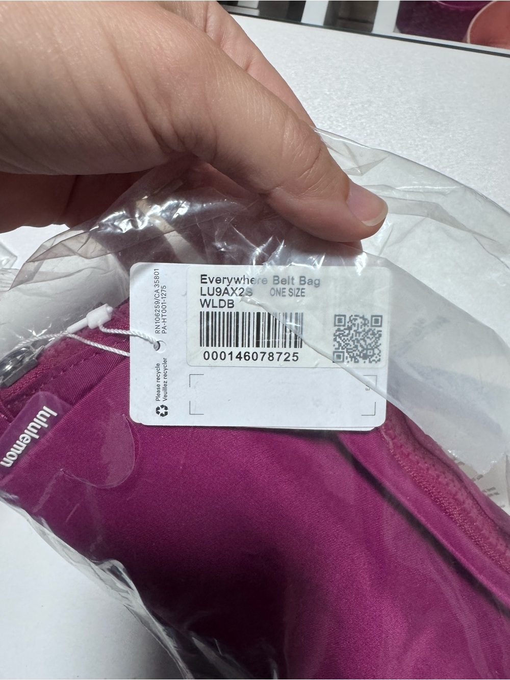 Lululemon Raspberry Everywhere Belt Bag - Picture 3 of 3